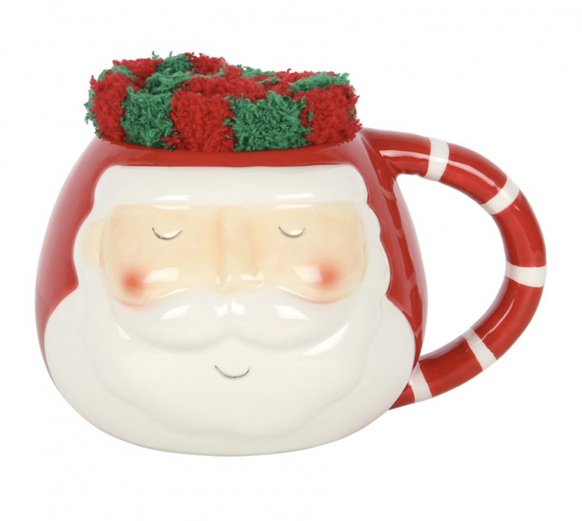 Vánoční hrnek Santa 450 ml + ponožky