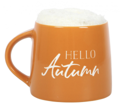 Hrnek s nápisem Hello Autumn 380 ml + ponožky