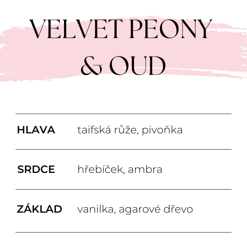 Vonný vosk Velvet Peony & Oud - Počet kusů: 4 kusy